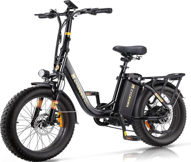 CYCROWN CycFree New 120+KM & 32KM/H Electric Bike for Adults, Peak 1000W Motor Ebike with 48V/15.6Ah Removable Battery, 20