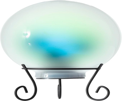 Alpine HGY312ACC-TM White Gazing Globe with Led Lights, 10 Inch Tall