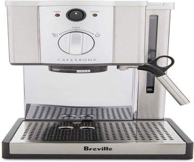 Breville ESP8XL Cafe Roma Stainless Espresso Maker | Espresso Machine | Brushed Stainless | 9x9x12