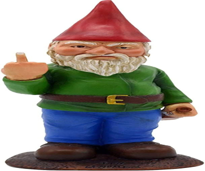 Go Away Garden Gnome Statue, Funny Outdoor Figurine,Polyresin Sculpture Figurine, Patio Lawn Yard Art Ornaments, Garden Figurines for Outdoor Home Yard Decor- 5.9in